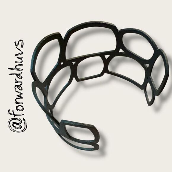 Bundle Sale 3 for $15 | Black Geometric Cuff Bracelet - For Lg Wrist - Picture 6 of 7